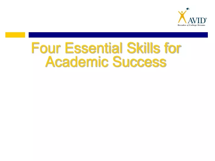 four essential skills for academic success