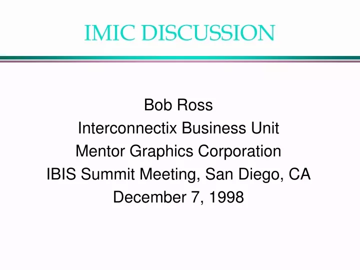 imic discussion
