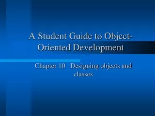 A Student Guide to Object-Oriented Development