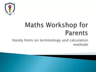 Maths Workshop for Parents