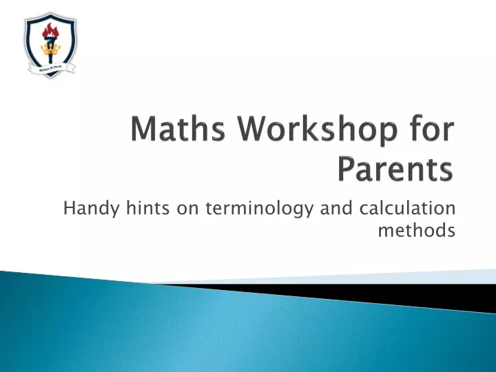 maths workshop for parents