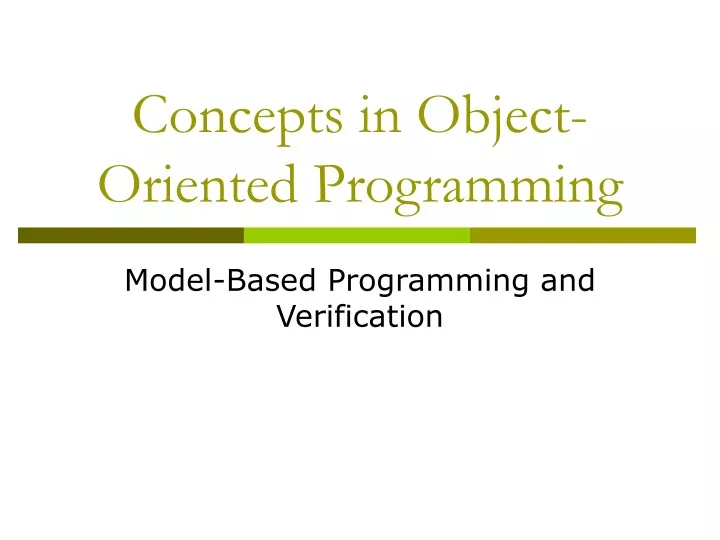 concepts in object oriented programming