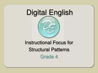 Instructional Focus for  Structural Patterns Grade 4