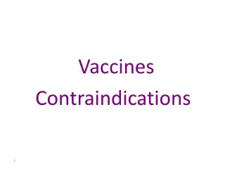 Vaccines Contraindications