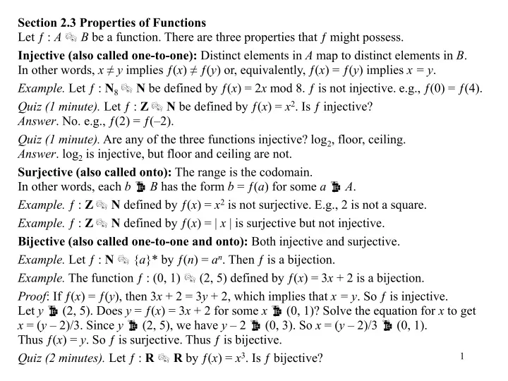 section 2 3 properties of functions