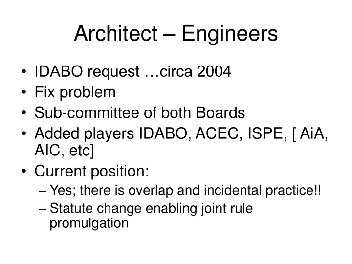 architect engineers