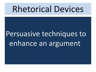 Rhetorical Devices