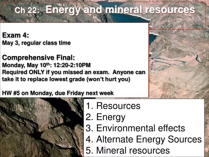 ch 22 energy and mineral resources