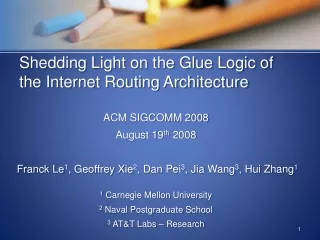 Shedding Light on the Glue Logic of the Internet Routing Architecture