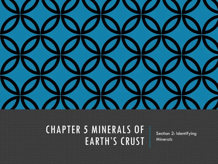 chapter 5 minerals of earth s crust