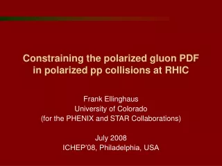 Constraining the polarized gluon PDF in polarized pp collisions at RHIC