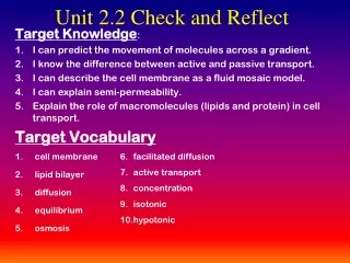 Unit 2.2 Check and Reflect