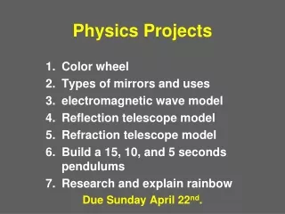 Physics Projects