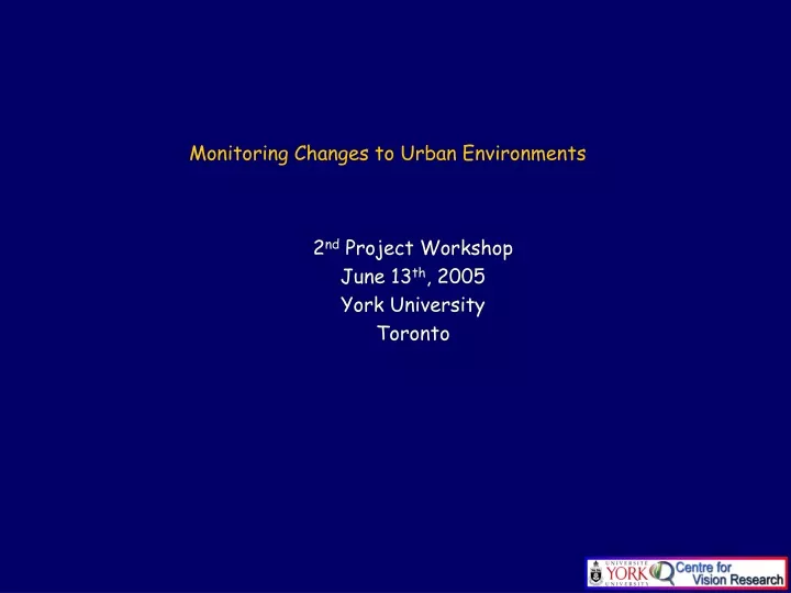 monitoring changes to urban environments