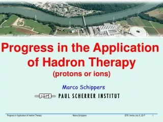 Progress in the Application  of Hadron Therapy (protons or ions)