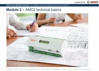 Module 2 –  AMC2 technical basics