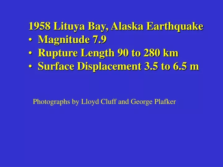 1958 lituya bay alaska earthquake magnitude