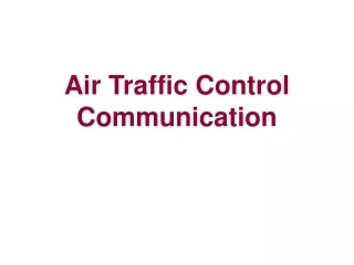 Air Traffic Control Communication