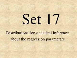 Distributions for statistical inference  about the regression parameters