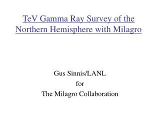 TeV Gamma Ray Survey of the Northern Hemisphere with Milagro