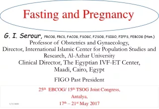 Fasting and Pregnancy