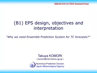 (B1) EPS design, objectives and interpretation