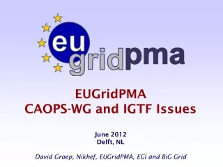 Geographical coverage of the EUGridPMA