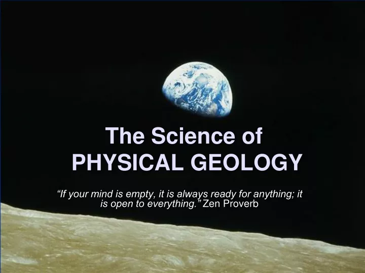 the science of physical geology