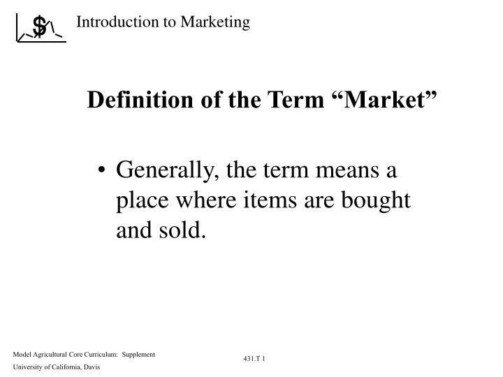 definition of the term market