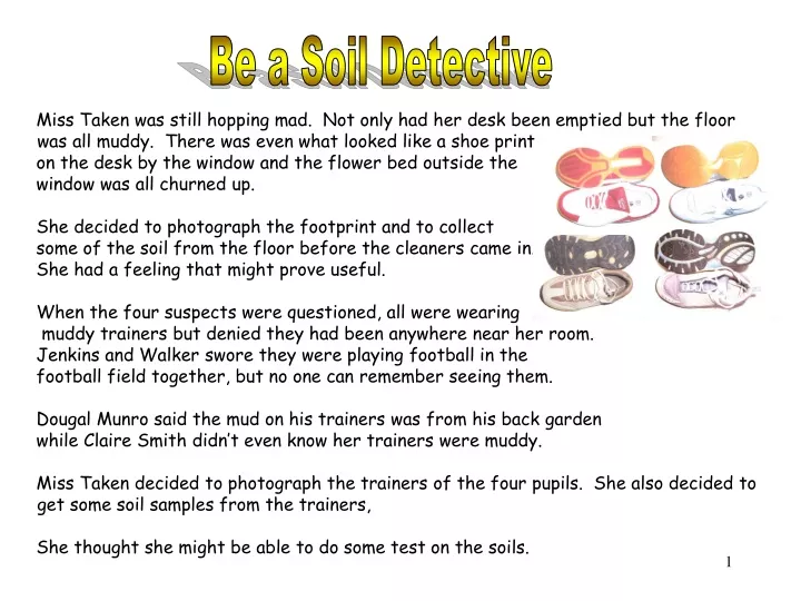 be a soil detective
