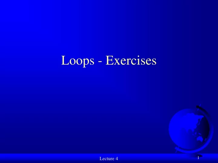 loops exercises