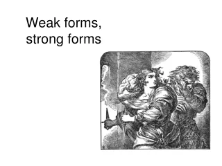 Weak forms, strong forms
