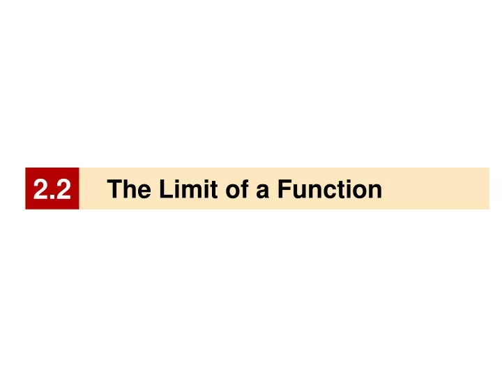 the limit of a function