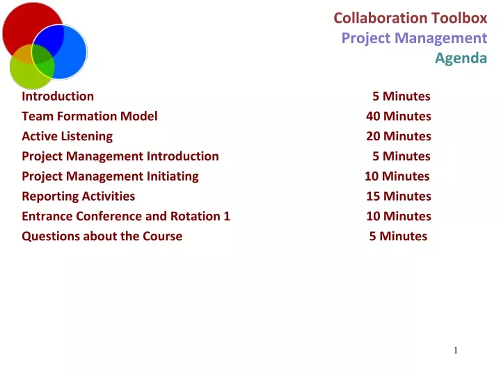 collaboration toolbox project management agenda
