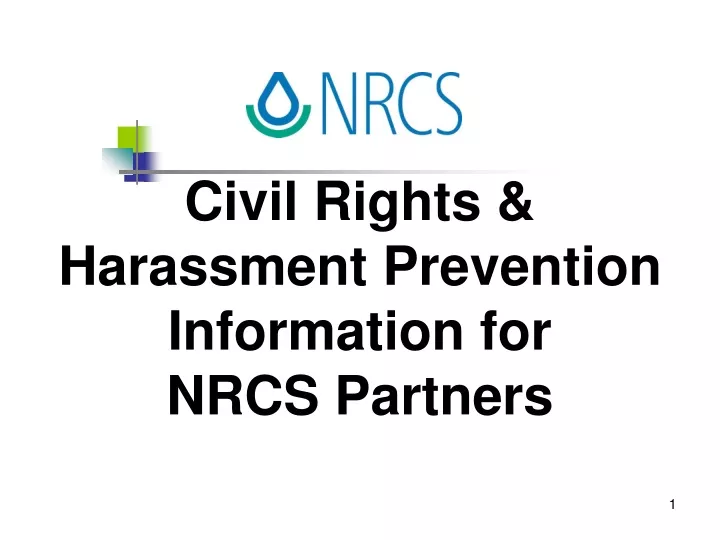 civil rights harassment prevention information for nrcs partners