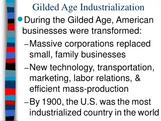 Gilded Age Industrialization