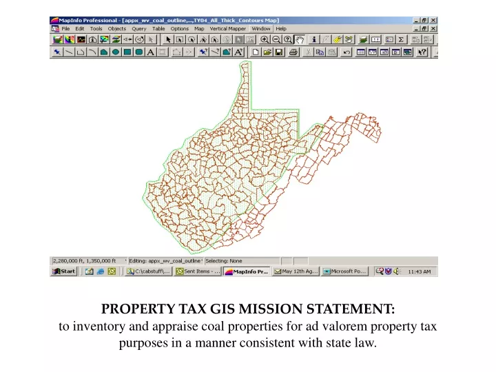 property tax gis mission statement to inventory