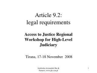 Article 9.2:  legal requirements