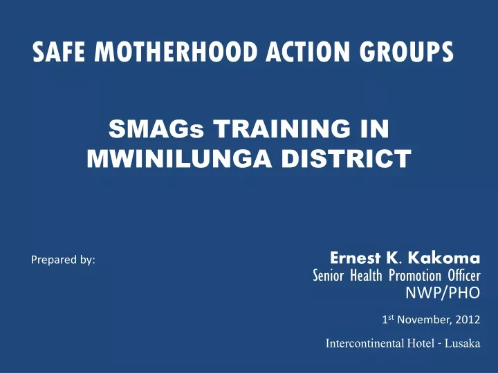 safe motherhood action groups