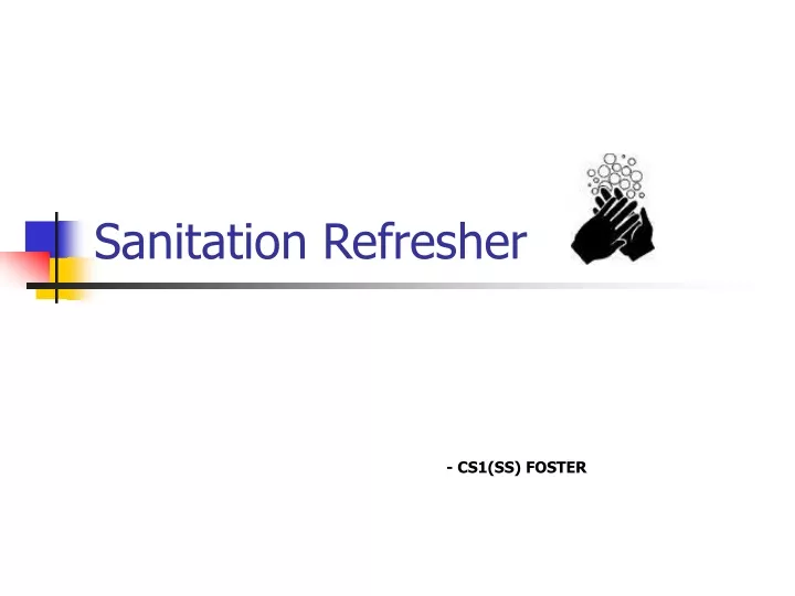 sanitation refresher