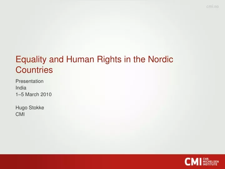 equality and human rights in the nordic countries