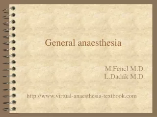 General anaesthesia