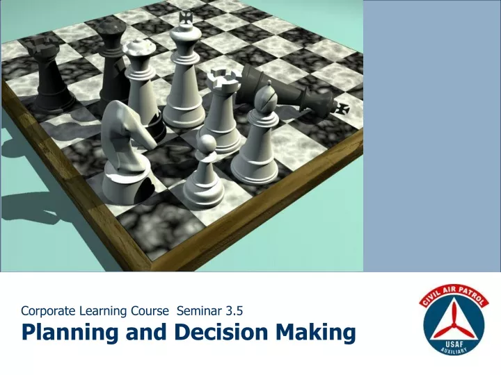 corporate learning course seminar 3 5 planning and decision making