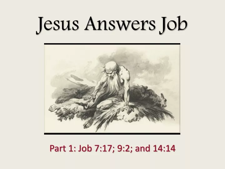 jesus answers job