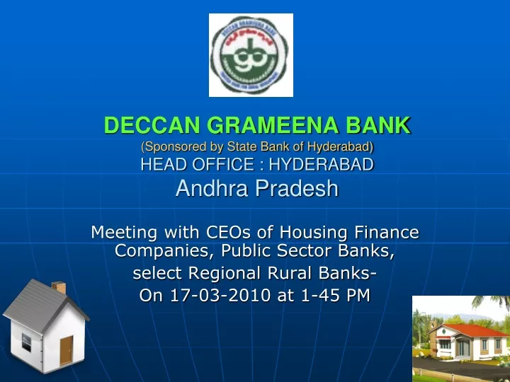 deccan grameena bank sponsored by state bank of hyderabad head office hyderabad andhra pradesh