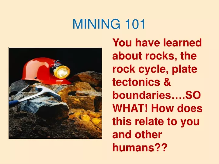 mining 101