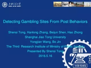 Detecting Gambling Sites From Post Behaviors