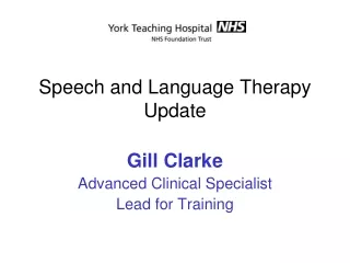 Speech and Language Therapy Update