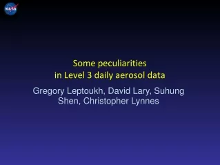 Some peculiarities  in Level 3 daily aerosol data