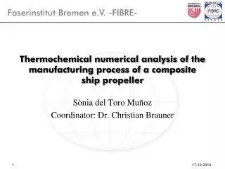 Thermochemical numerical analysis of the manufacturing process of a composite ship propeller